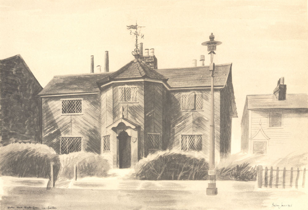 WRYTHE GREEN. Wooden House. Surrey. By Barbara Jones 1946 old vintage print